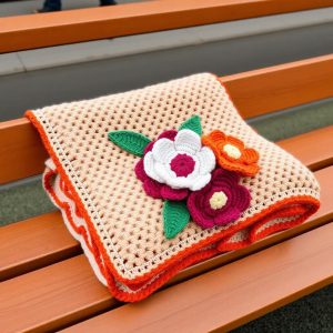 Crocheted Sports Bouquet Lap Blanket